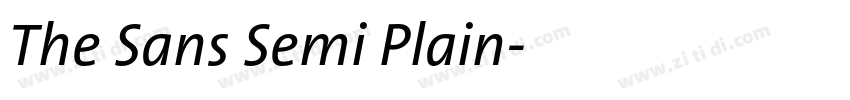 The Sans Semi Plain字体转换